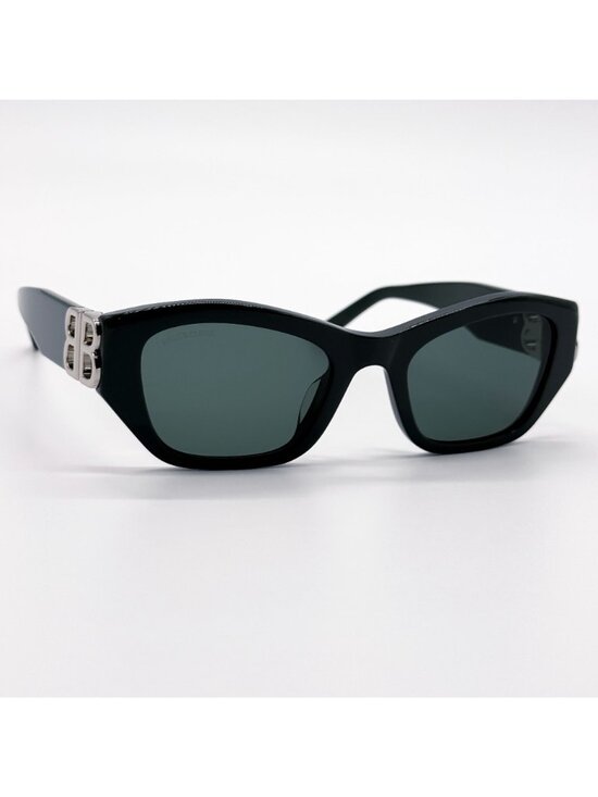 NEW BALENCIAGA BB0311SK 004 SUNGLASSES GREEN GEOMETRIC UNISEX EYEWEAR BALENCIAGA main image 7